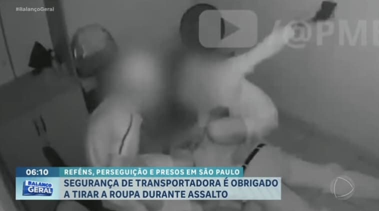 Segurança de empresa é agredido, amordaçado e obrigado a tirar a roupa em assalto
