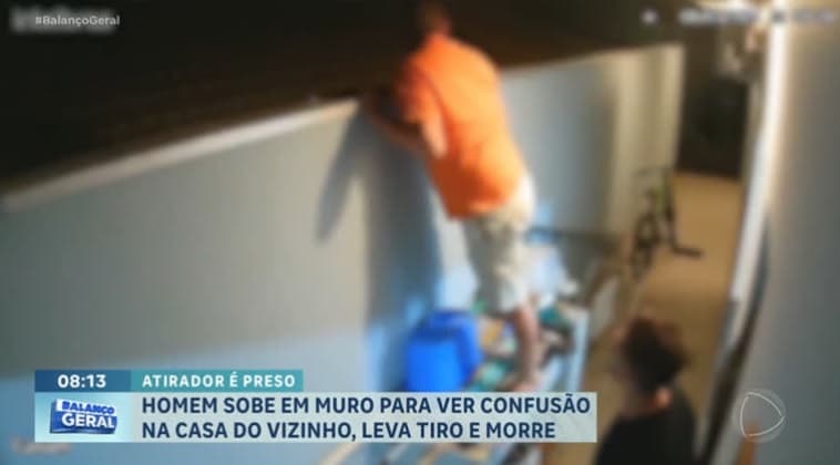 Homem sobe em muro para olhar confusão na casa do vizinho, leva tiro e morre