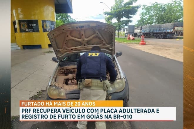 PRF em Imperatriz recupera carro furtado há 20 anos em Goiás