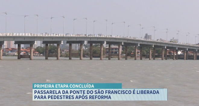 Após reforma, passarela da ponte José Sarney é liberada