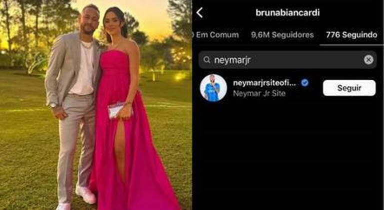 Bruna Biancardi deixa de seguir Neymar após boatos de terceiro filho do jogador