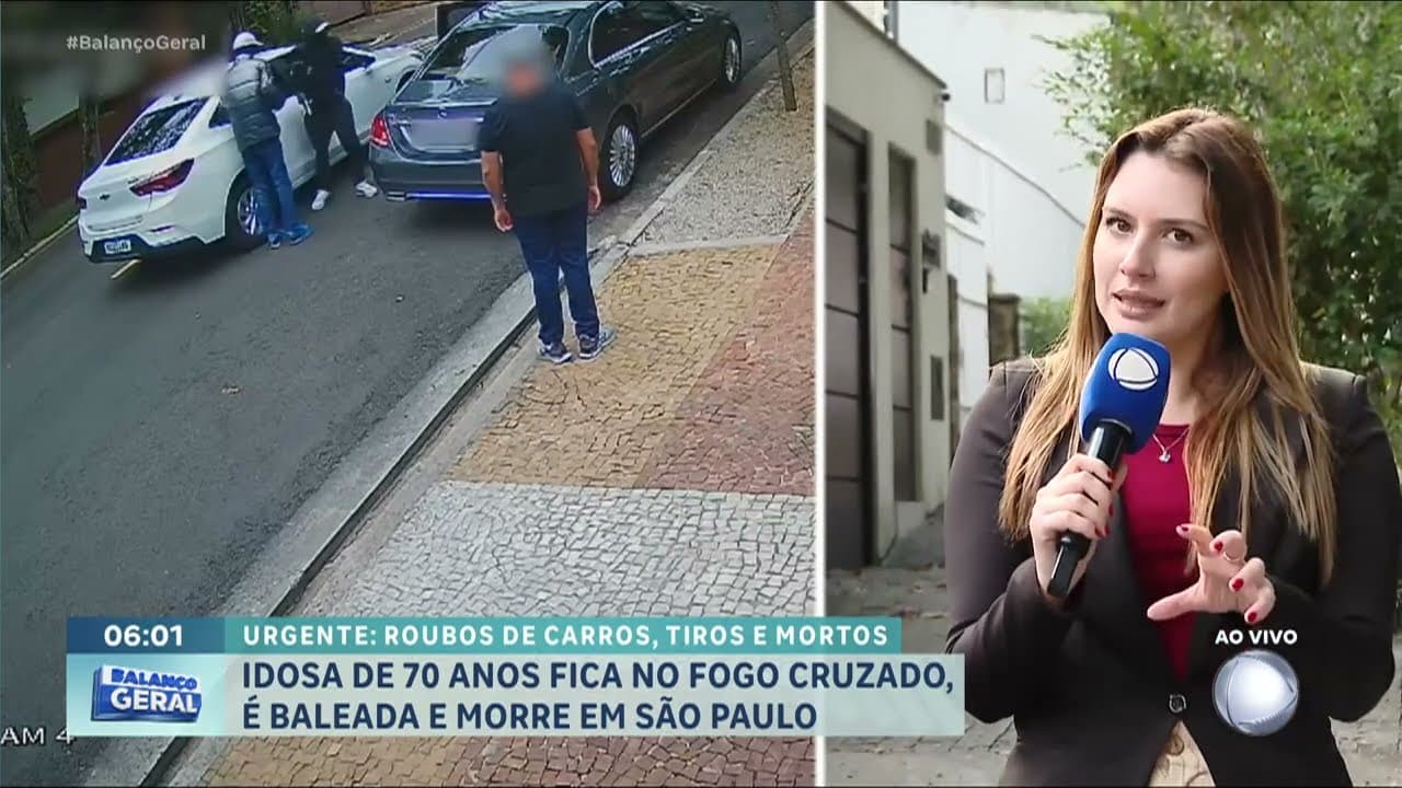 Idosa fica no fogo cruzado entre policiais e ladrões, é baleada e morre