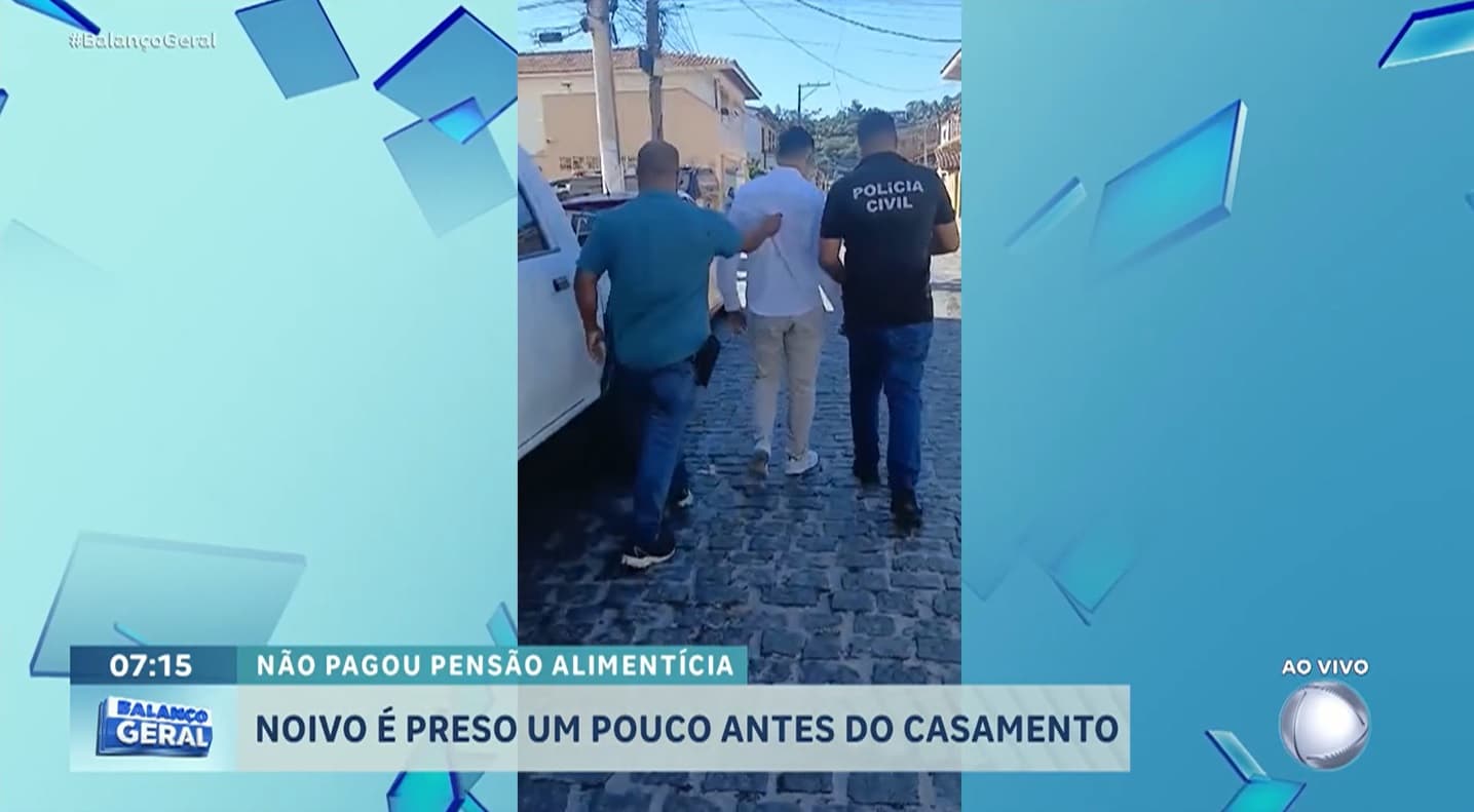 Homem é preso por dívida de pensão alimentícia pouco antes de se casar
