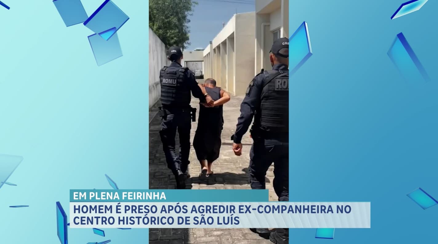 ROMU conduz homem suspeito de agredir ex-companheira no Centro Histórico da capital