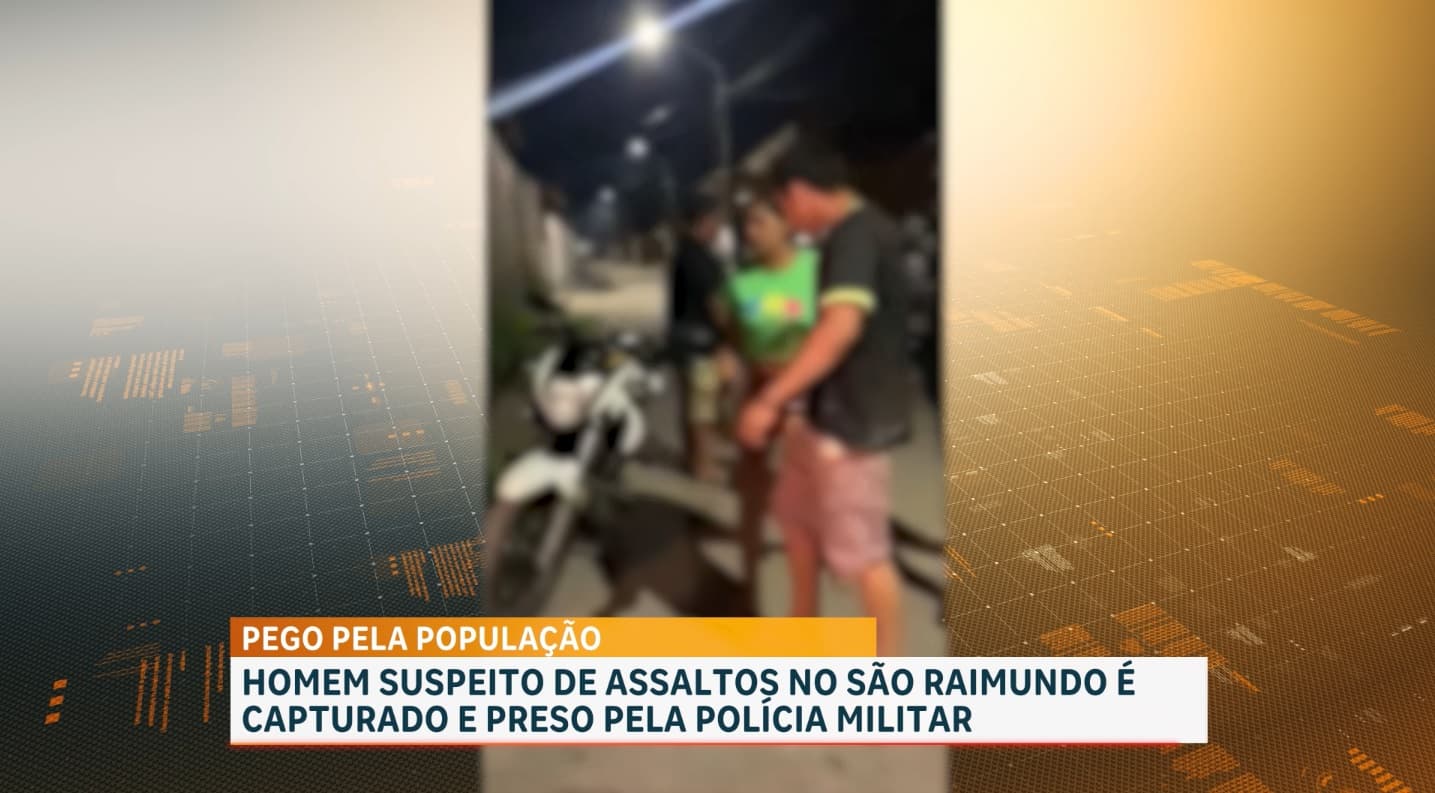 PM conduz suspeito de assalto no São Raimundo, em São Luís