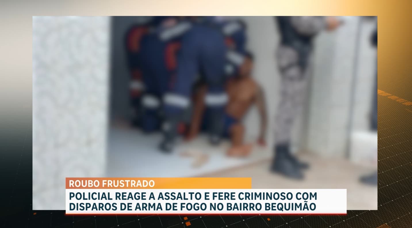 Suspeito é baleado ao tentar assaltar PM à paisana no Bequimão