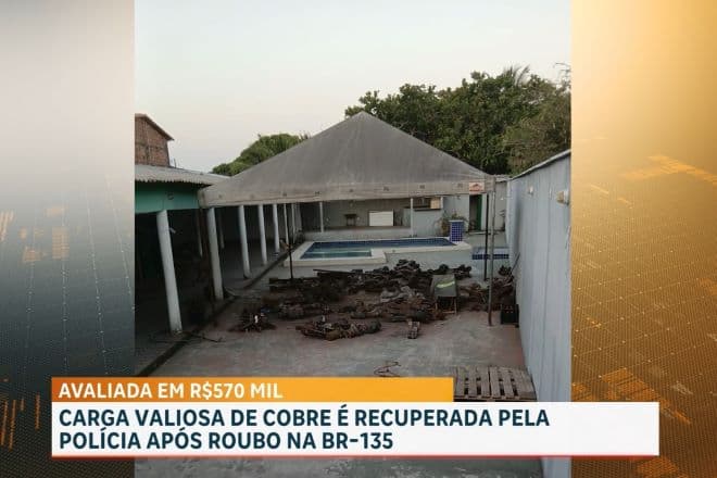 Polícia recupera mais de 10 toneladas de cobre roubado em São Luís