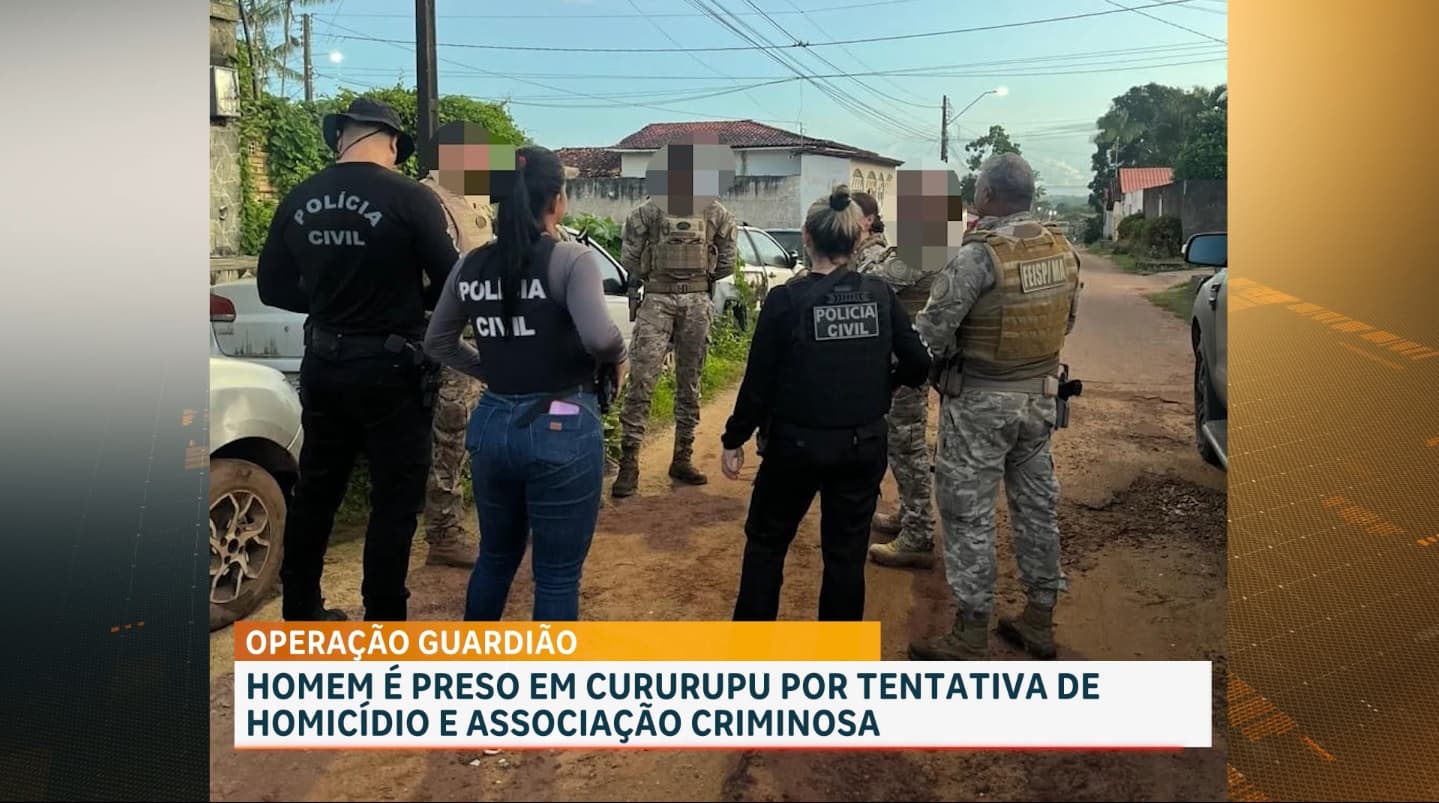 Preso suspeito de tentativa de homicídio e associação criminosa em Cururupu, no MA
