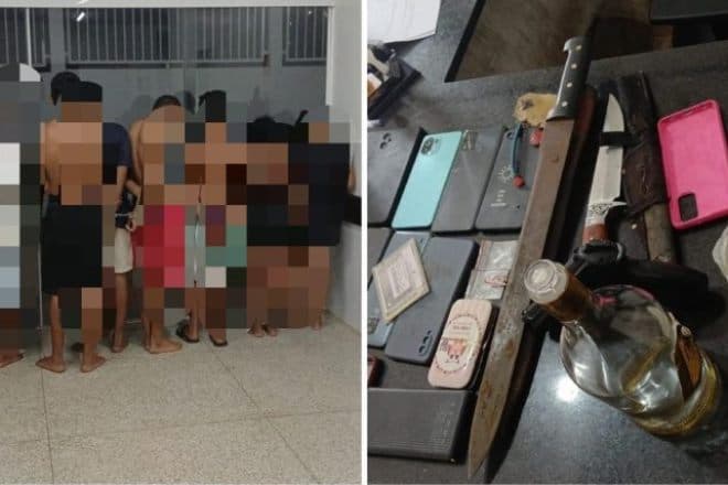 Polícia conduz 8 pessoas por porte ilegal de arma de fogo, apologia ao crime e corrupção de menores
