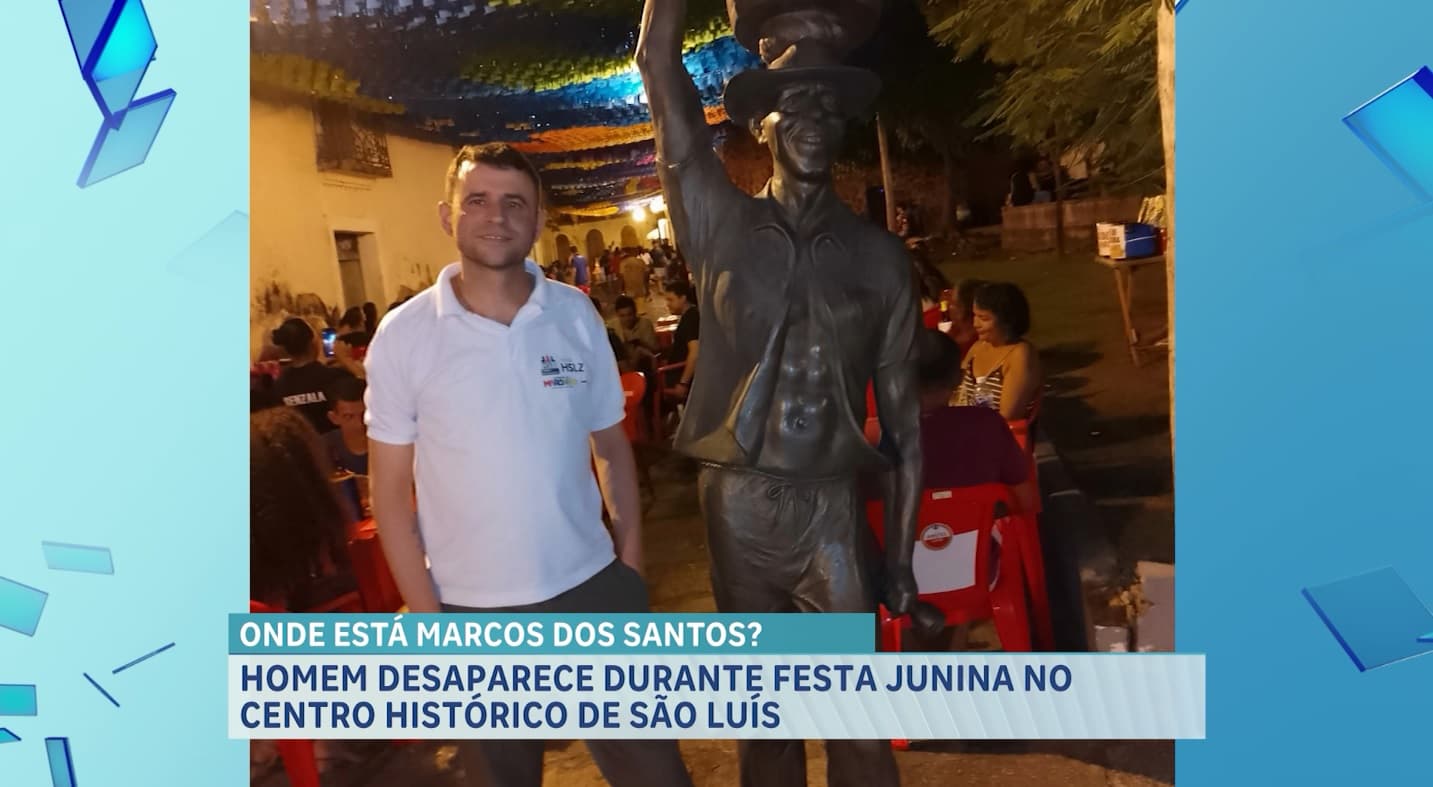 Técnico em segurança desaparece durante festa junina no Centro Histórico