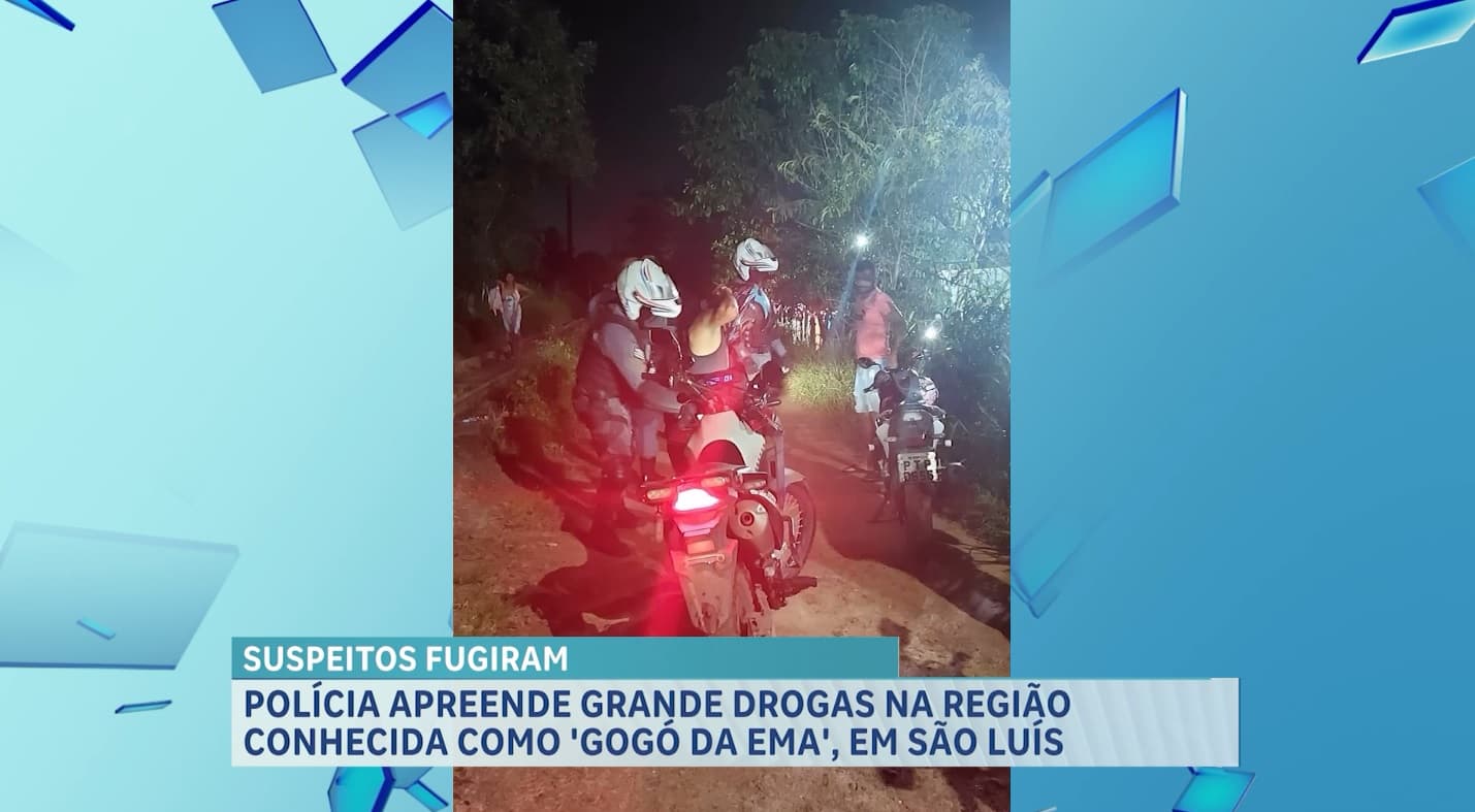 PM apreende drogas no “Gogó da Ema”, na rua Santo Antônio, em São Luís