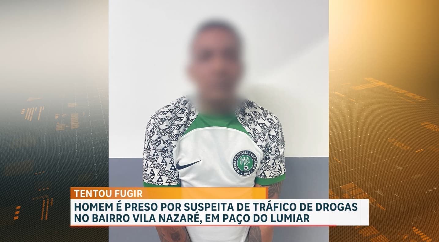Polícia conduz suspeito de tráfico de drogas em Paço do Lumiar, na Grande Ilha
