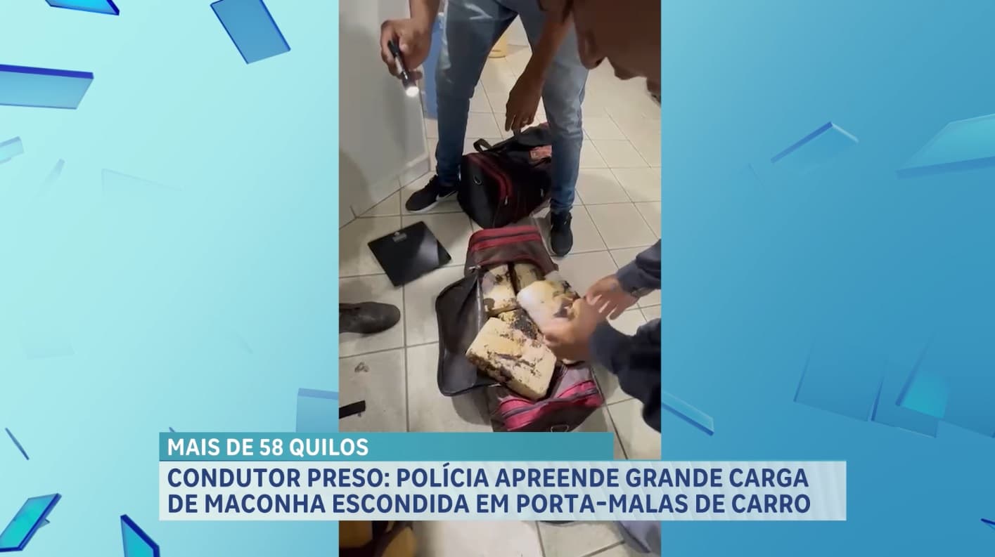 Homem é preso com 58 Kg de drogas em porta-malas de carro na MA-125, no MA