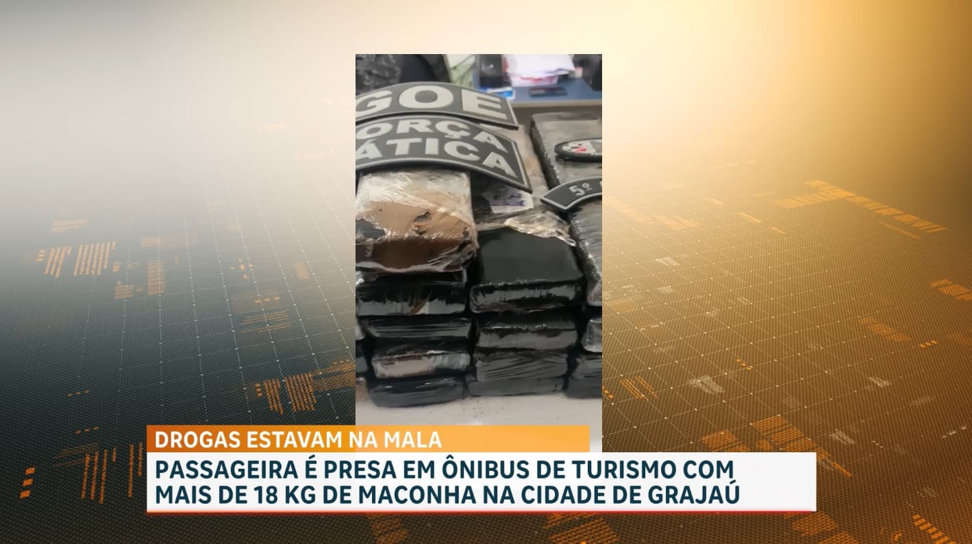 Passageira é presa suspeita de transportar drogas de São Paulo ao Maranhão