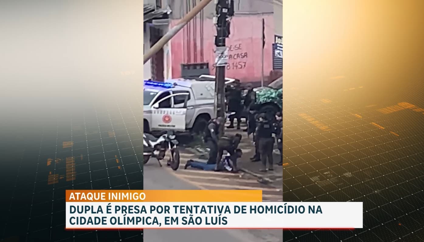 PM conduz suspeitos de tentativa de homicídio na Cidade Olímpica, em São Luís