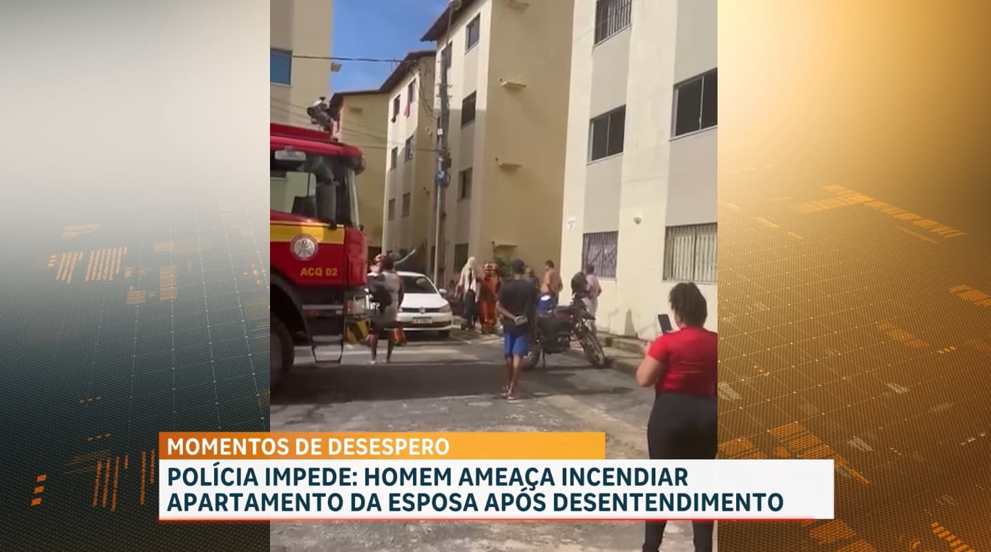 Homem em surto ameaça incendiar apartamento na Vila Embratel