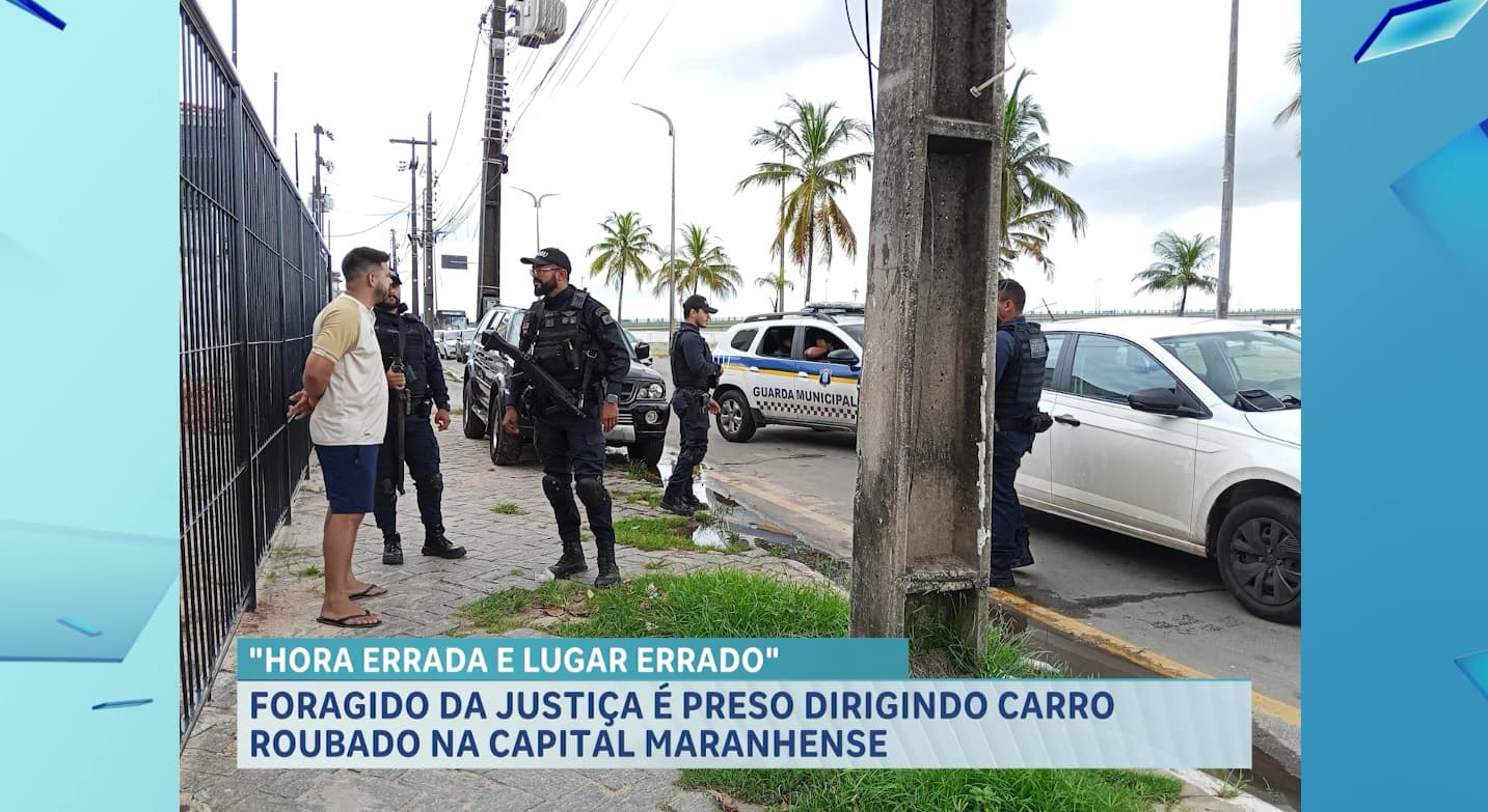 Foragido da Justiça é preso ao ser flagrado dirigindo em São Luís
