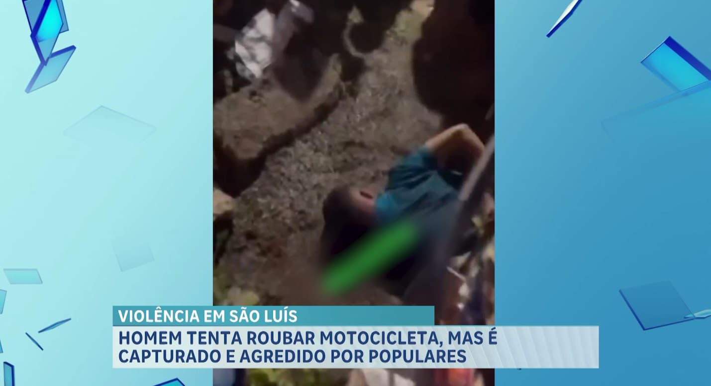 Suspeito é agredido por populares após tentativa de roubo a moto no bairro Santa Rosa