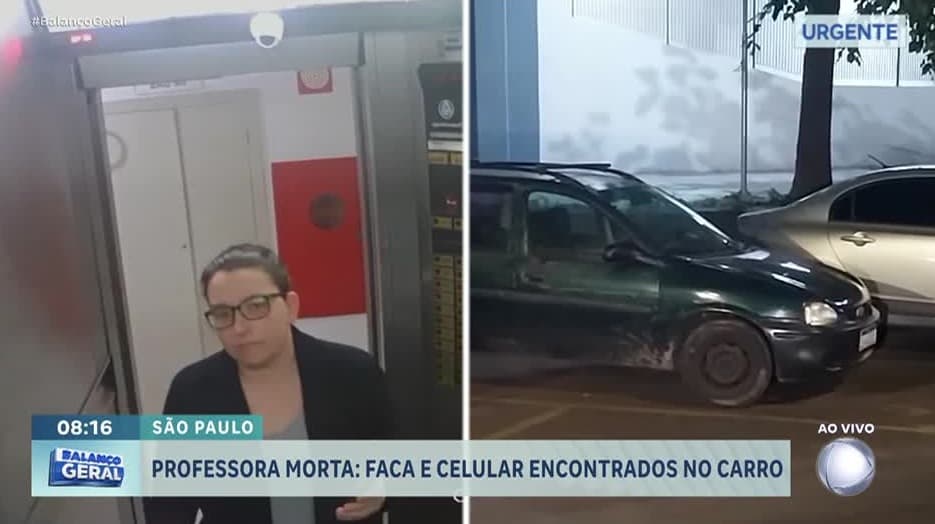 Faca e celular são encontrados no carro de professora morta em SP
