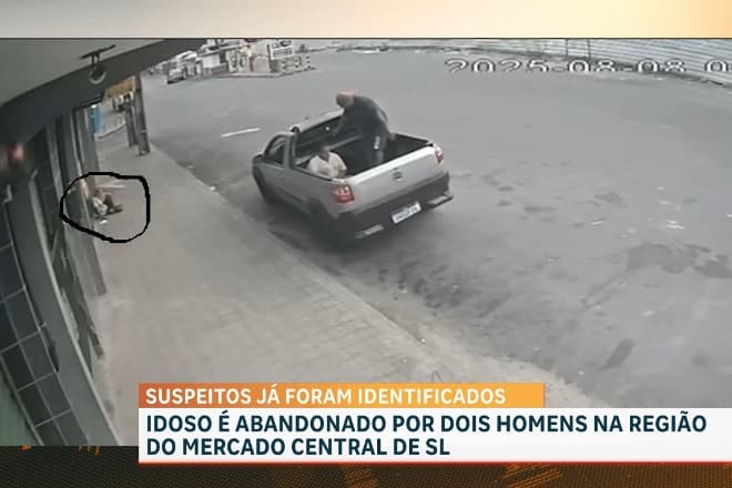 Idoso é abandonado em calçada de estabelecimento comercial em São Luís