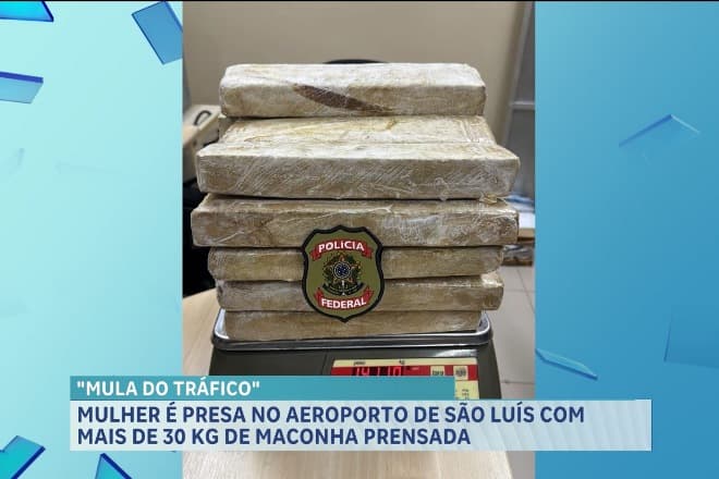 Mulher é presa com quase 40 kg de drogas em aeroporto de São Luís