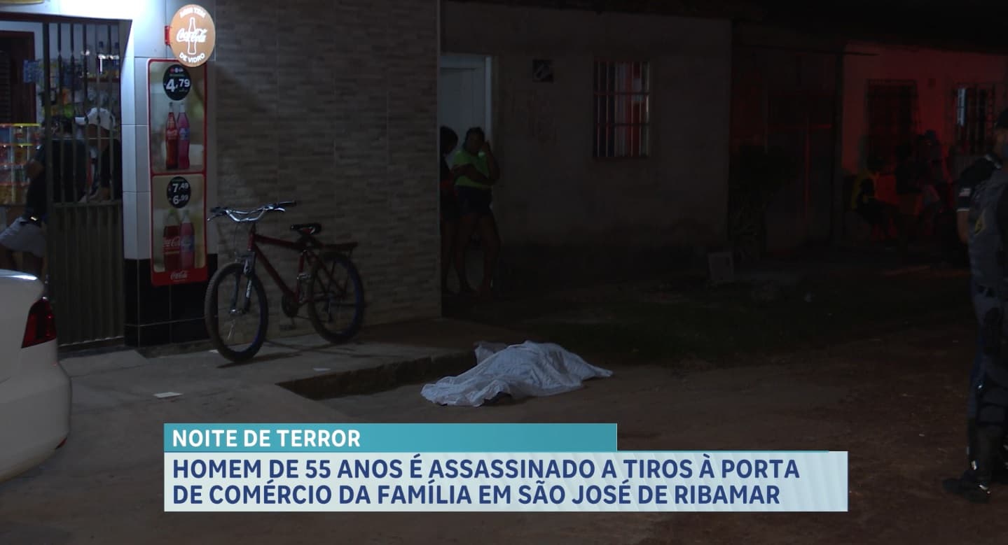 Homem de 55 anos é morto a tiros na porta de comércio da família, na Grande Ilha