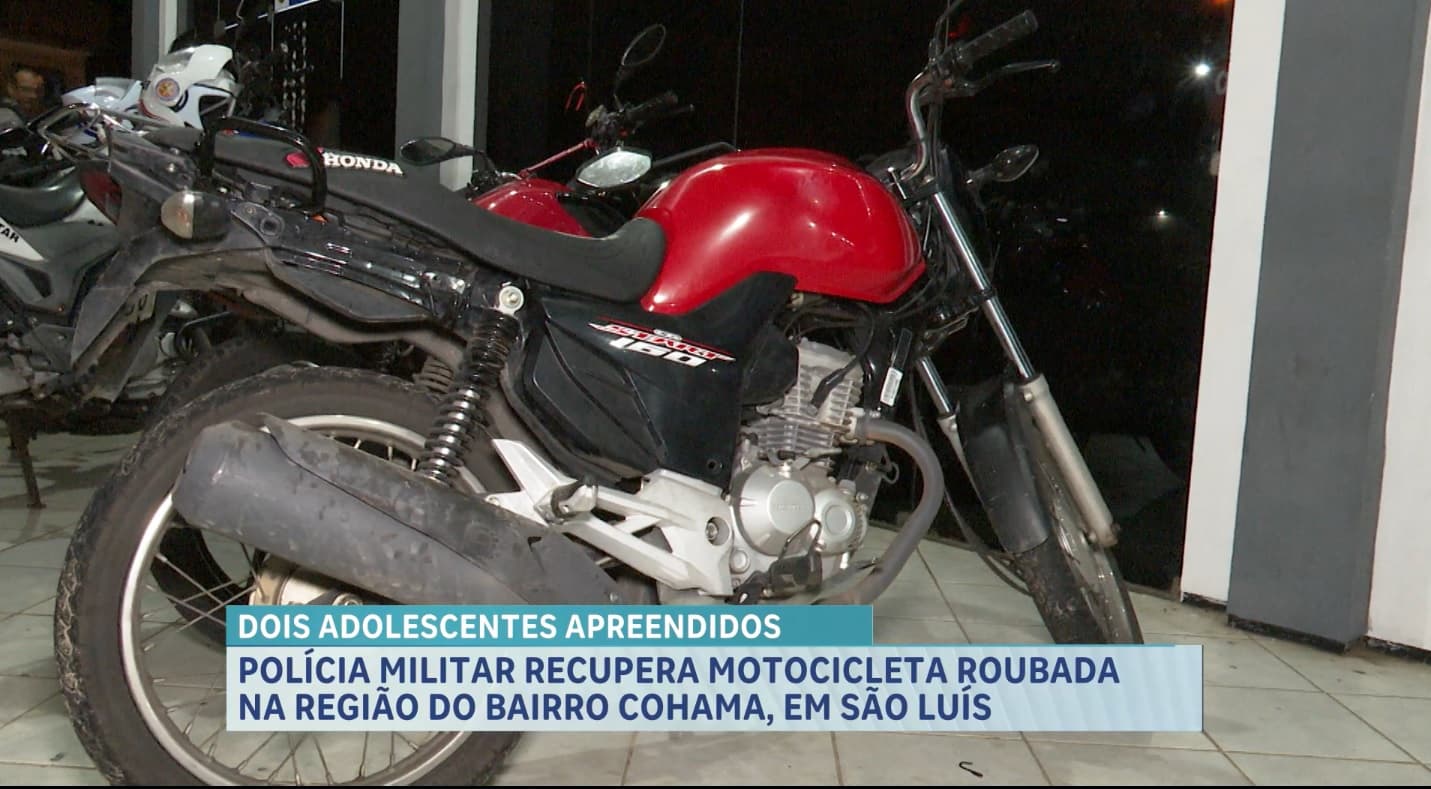 PM recupera moto roubada na Cohama, em São Luís
