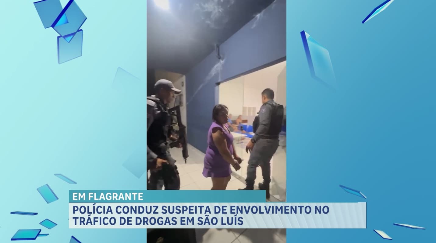 PM conduz mulher por suspeita de tráfico de drogas na Aurora, em São Luís