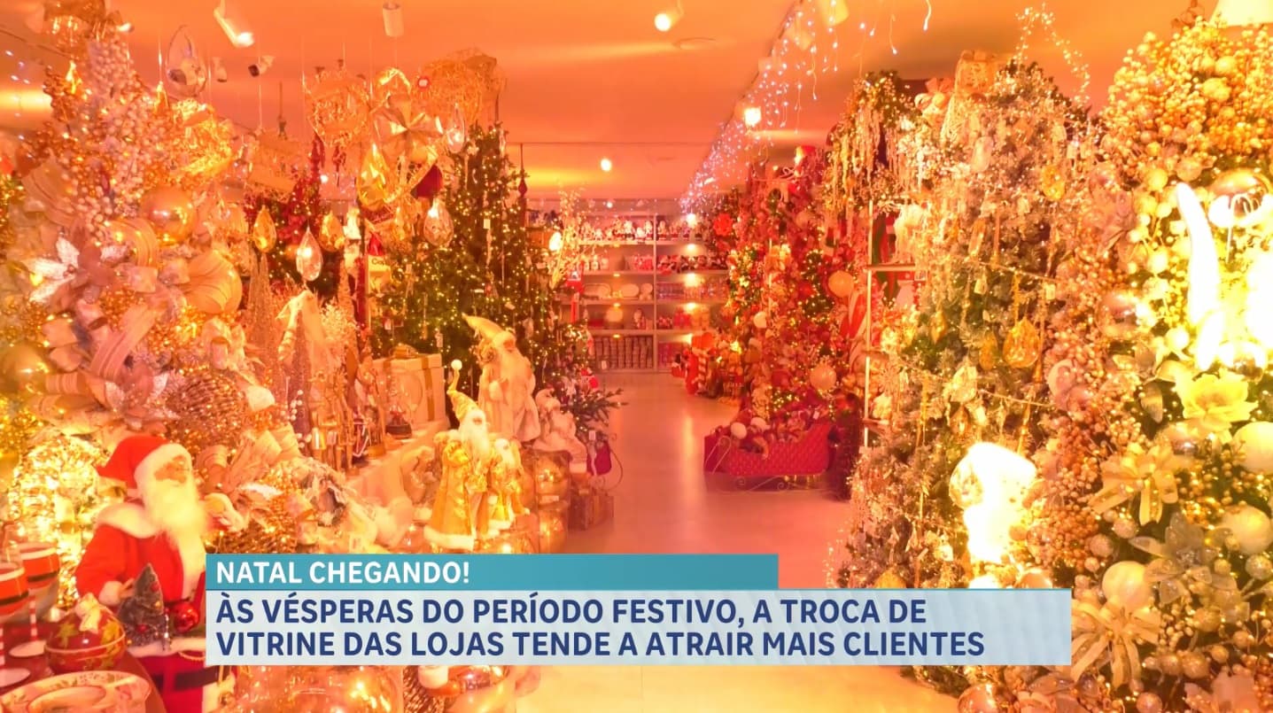 Renovação da vitrine das lojas para o Natal tende a atrair mais clientes