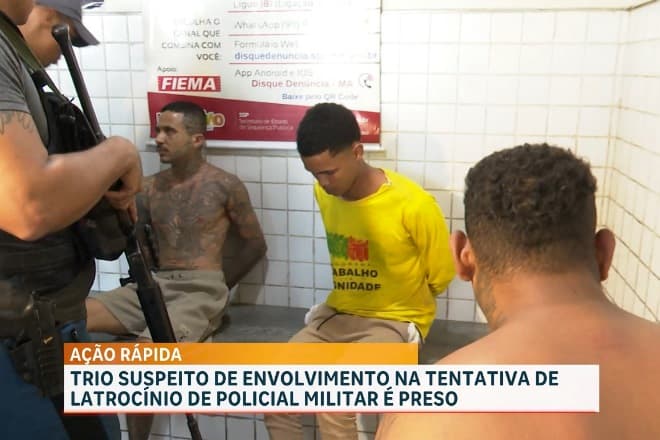 Suspeitos de tentativa de homicídio contra policial militar são presos