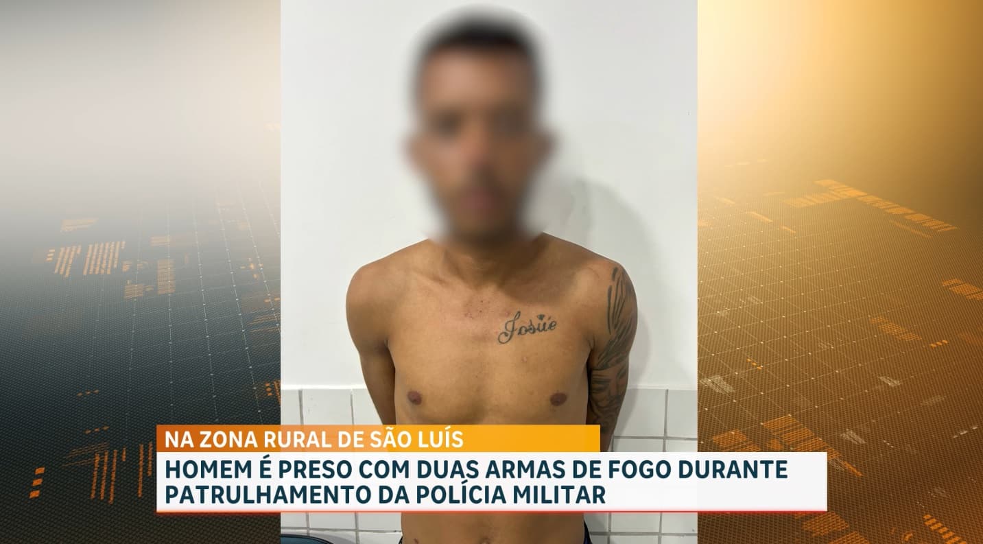 Preso suspeito de posse irregular de arma de fogo na zona rural de São Luís