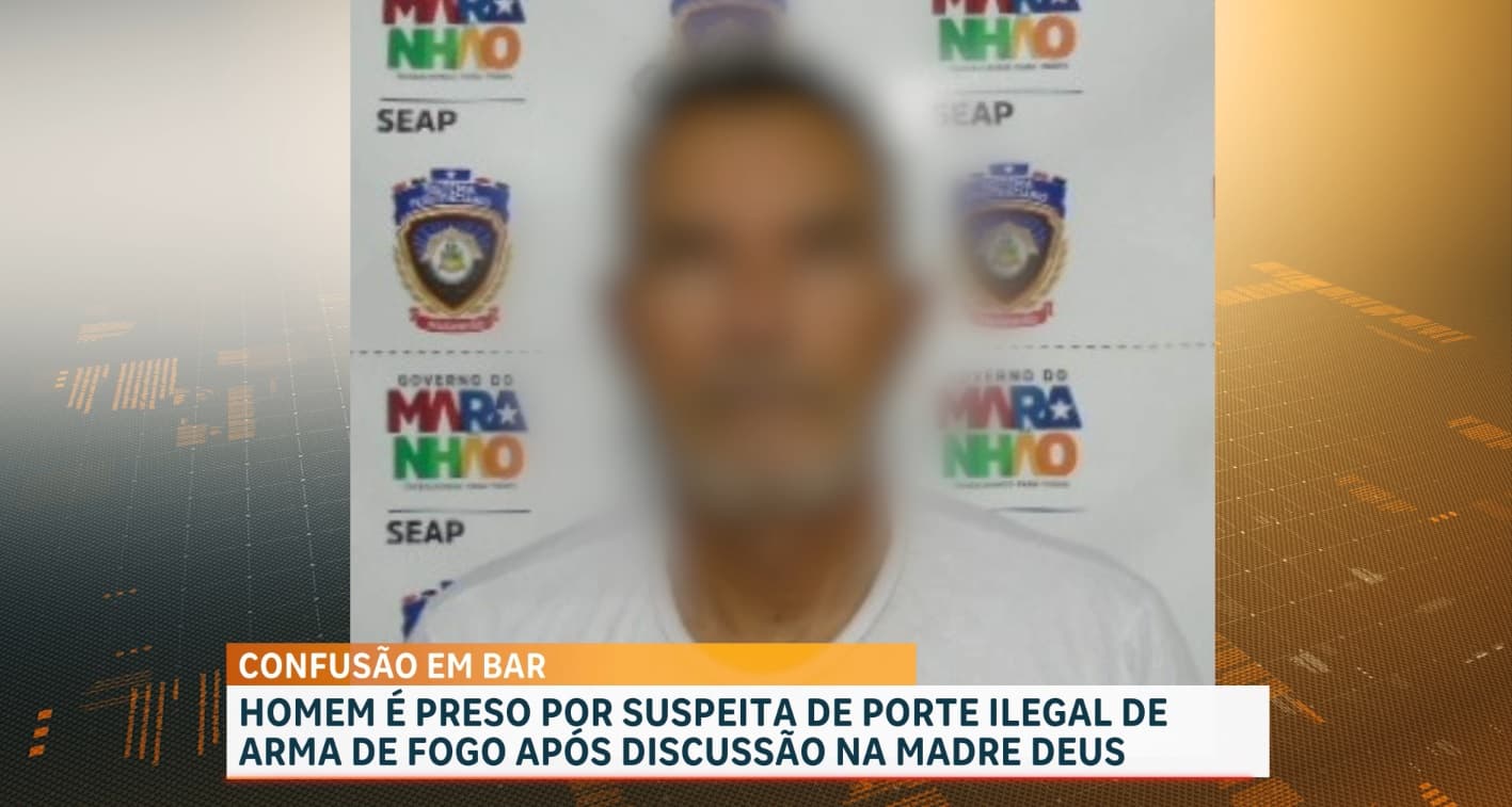 Homem é preso por porte ilegal de arma de fogo na Madre Deus, em São Luís