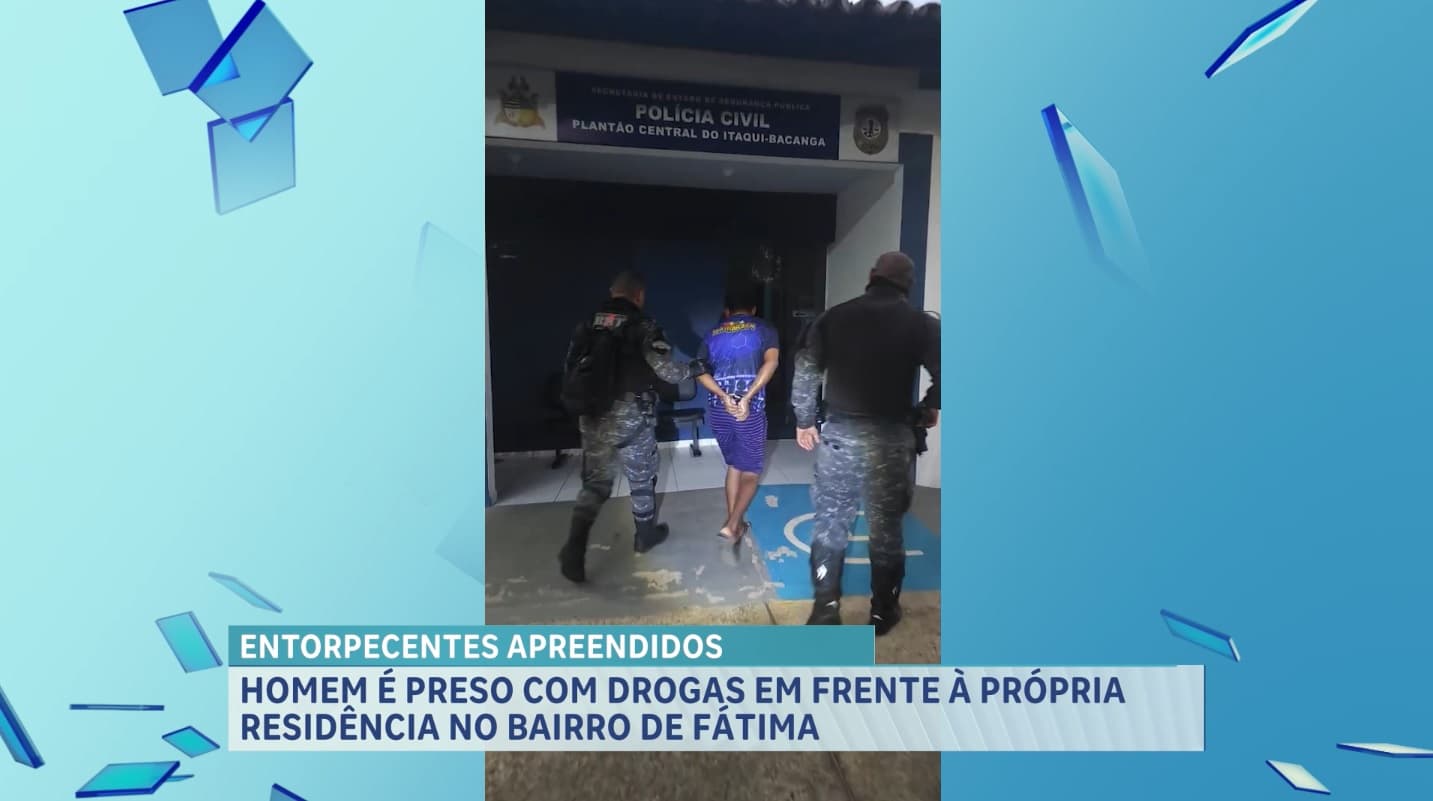 Preso suspeito de tráfico de drogas no bairro de Fátima, em São Luís