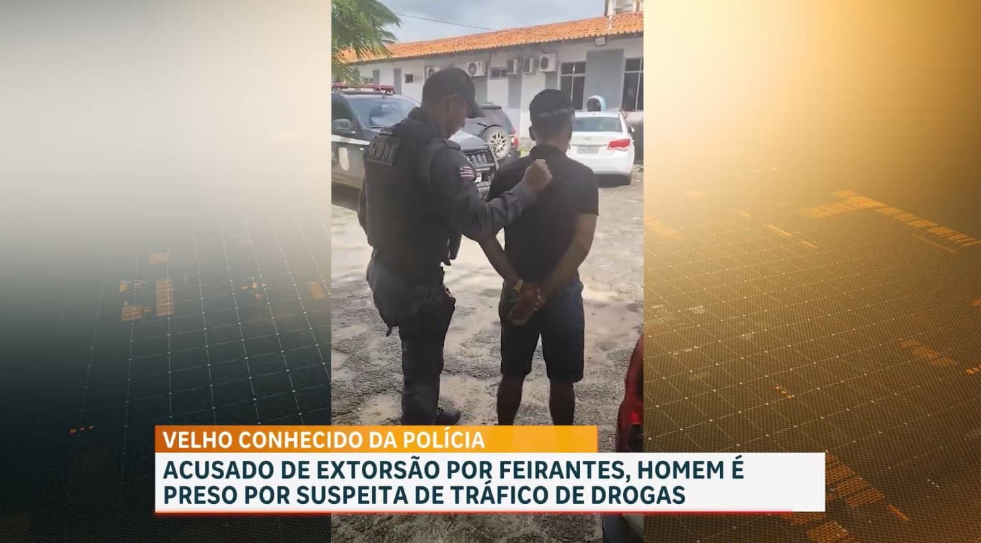 PM conduz suspeito de tráfico de drogas e porte irregular de arma na Cidade Operária