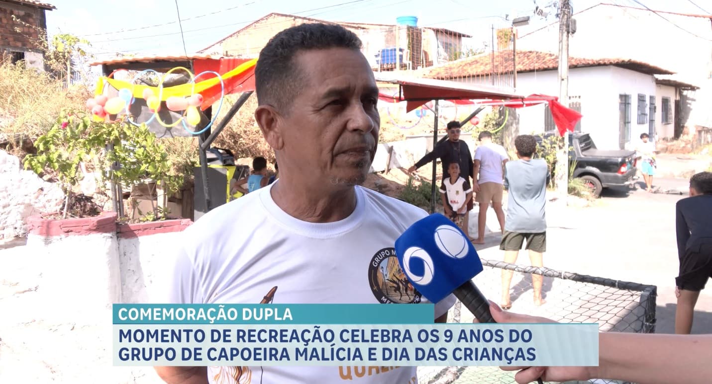Momento de recreação celebra os 9 anos do grupo de Capoeira Malícia e Dia das Crianças