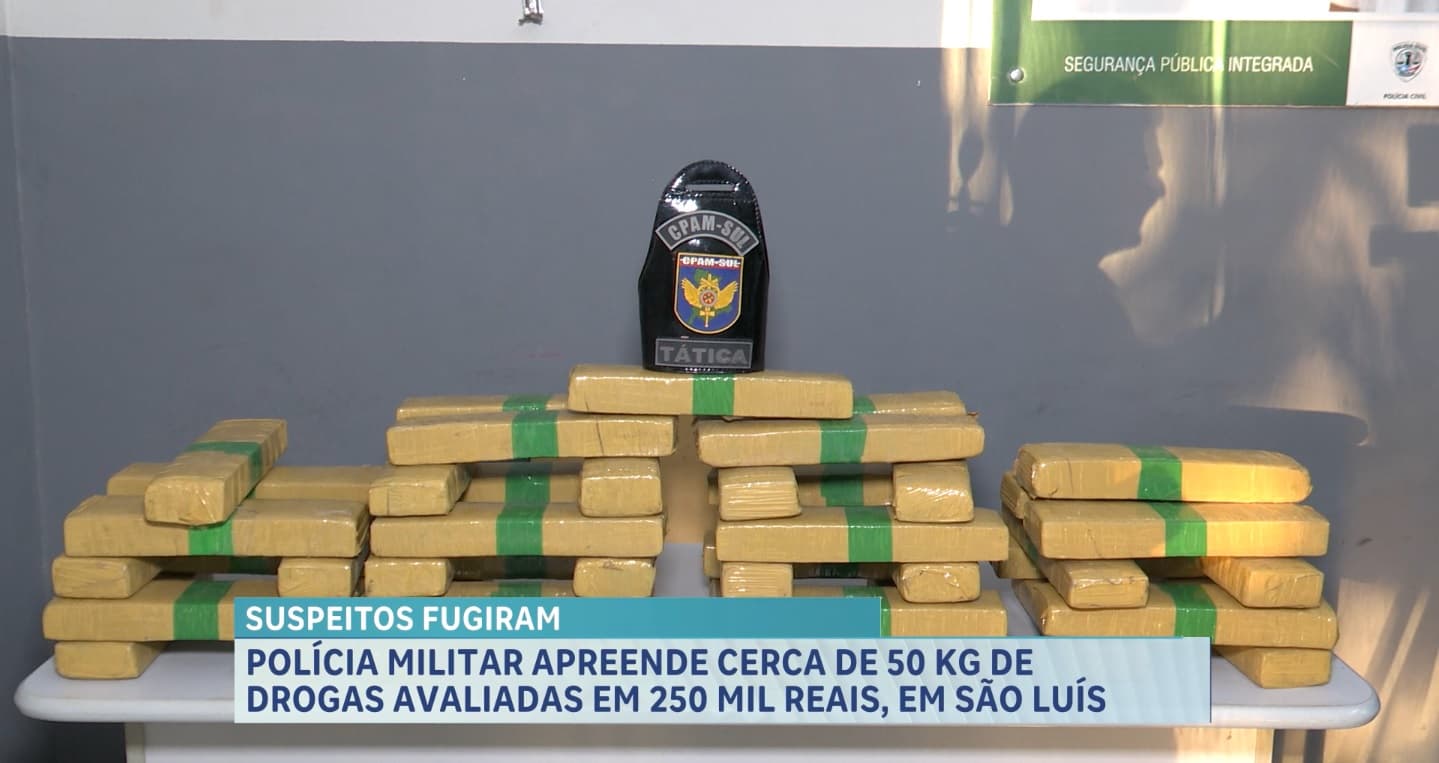 Polícia apreende drogas em área de matagal no bairro Cohab Sacavém