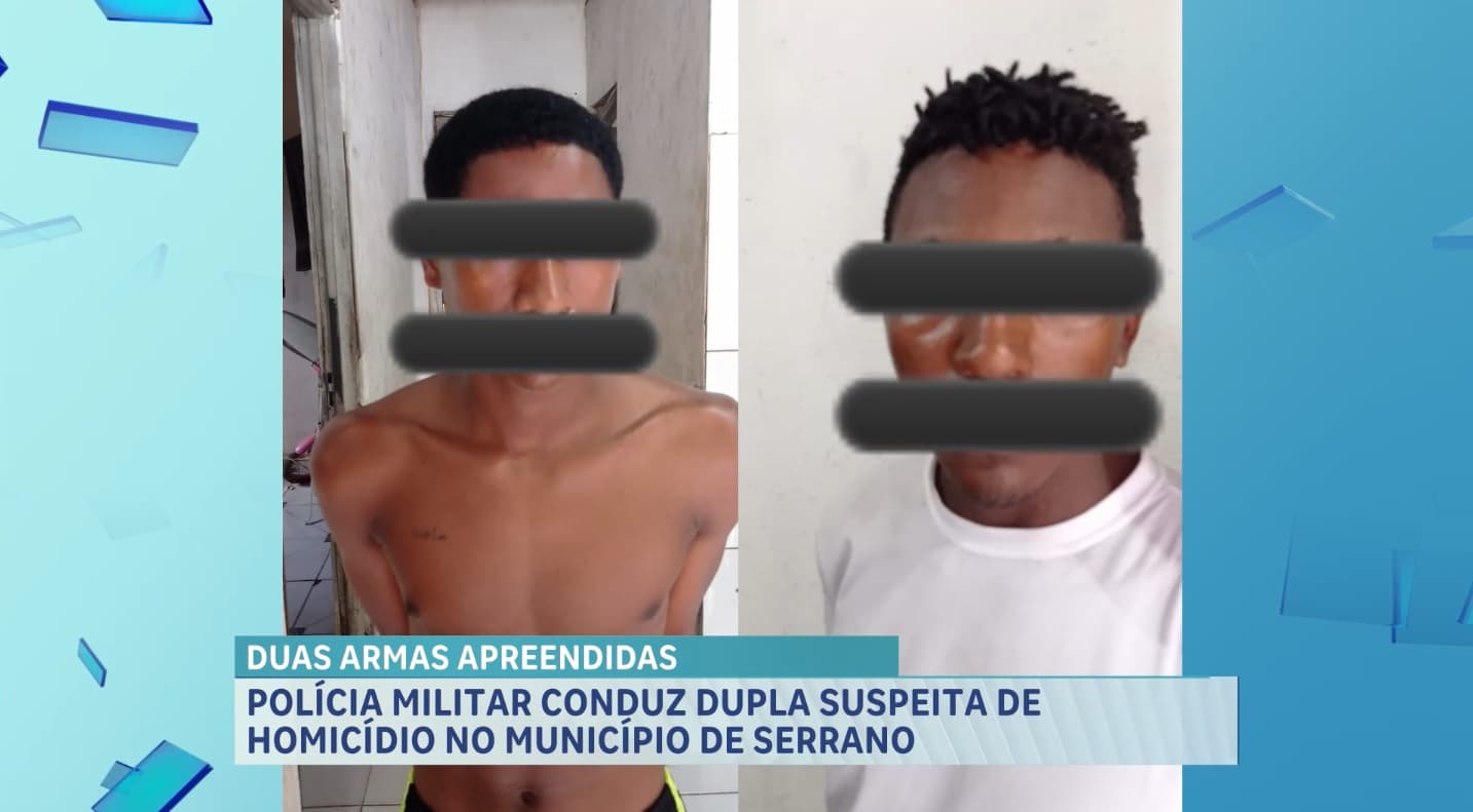 PM prende suspeitos de homicídio em Serrano; armas são apreendias