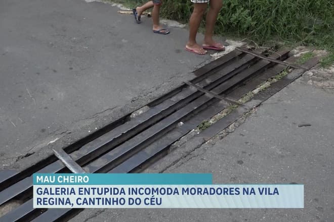 Moradores reclamam de galeria entupida na Rua 7, na Vila Regina