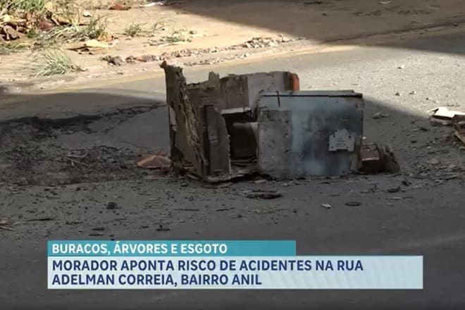 Moradores denunciam problemas em via no bairro Anil
