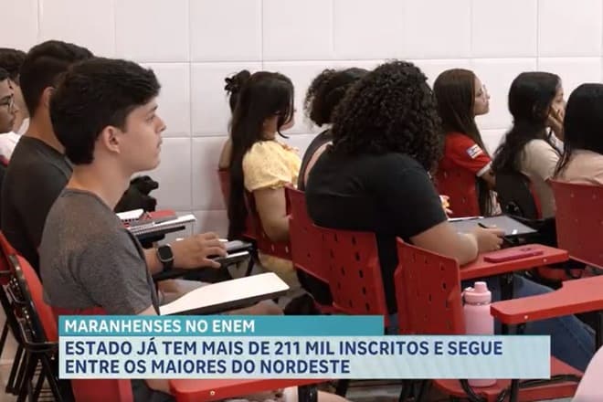 Maranhão ultrapassa 211 mil inscritos no Enem e se mantém entre os maiores do Nordeste