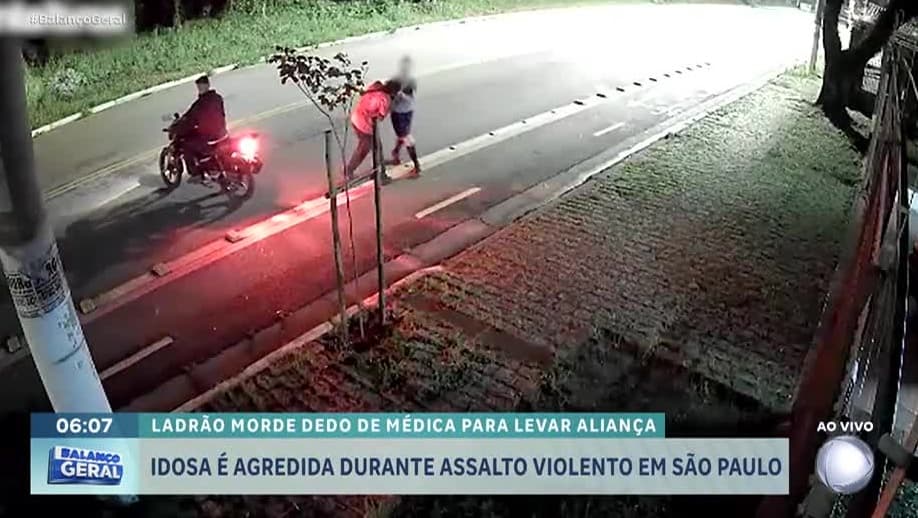 Bandido morde dedo de idosa para tentar roubar aliança em São Paulo