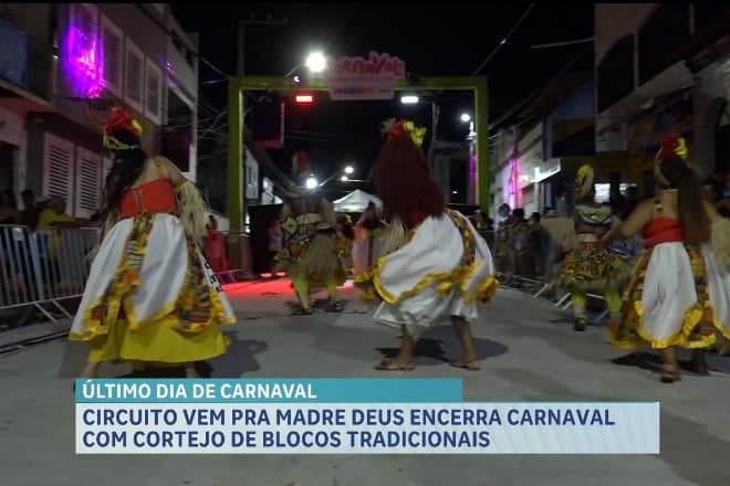 Circuito Vem Pra Madre Deus encerra o Carnaval com cortejo de blocos tradicionais