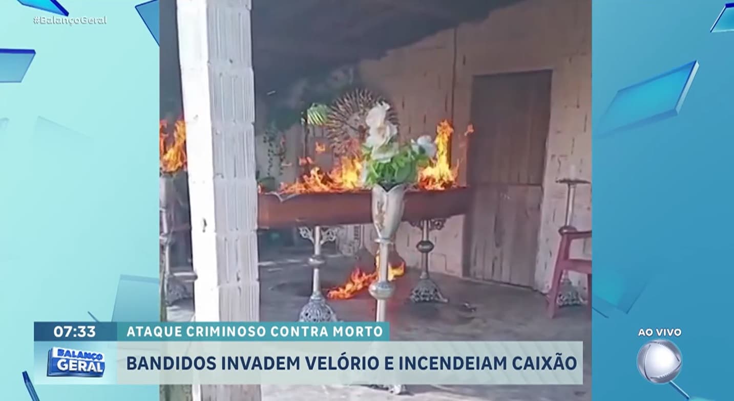 Bandidos invadem velório e incendeiam corpo de homem ligado a facção rival