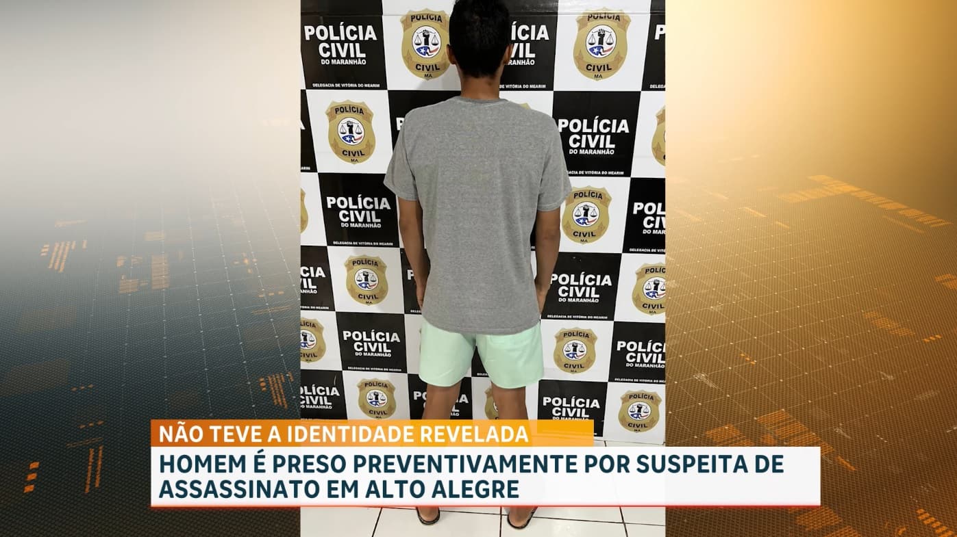Polícia conduz suspeito de homicídio no Alto Alegre do Maranhão