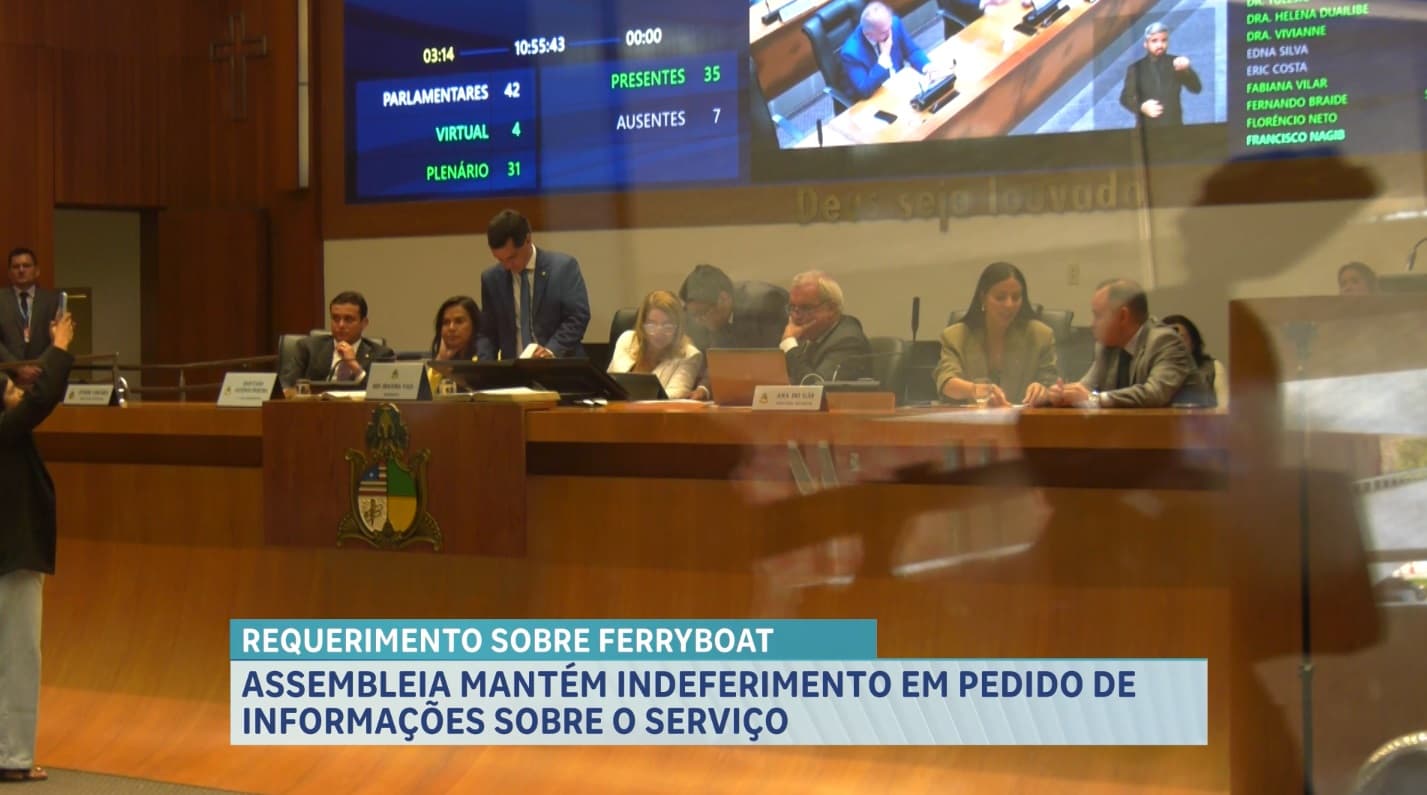 Assembleia mantém indeferimento em pedido de informações sobre serviços de ferryboat