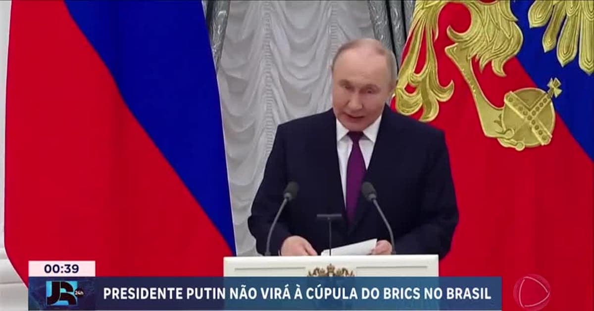Putin não virá ao Brasil para a cúpula do BRICS, informa Rússia