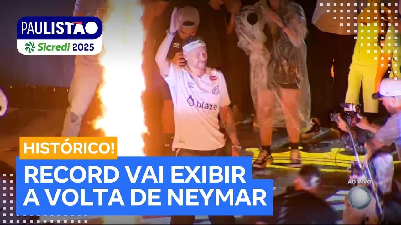 Histórico! RECORD vai exibir a reestreia de Neymar ao vivo nesta quarta (5)