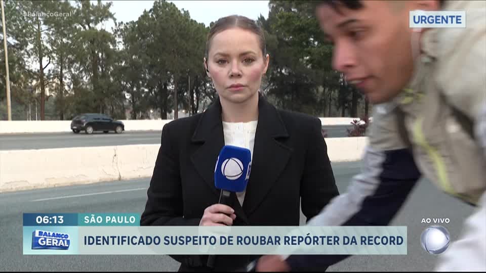 Polícia identifica suspeito de roubar repórter da RECORD
