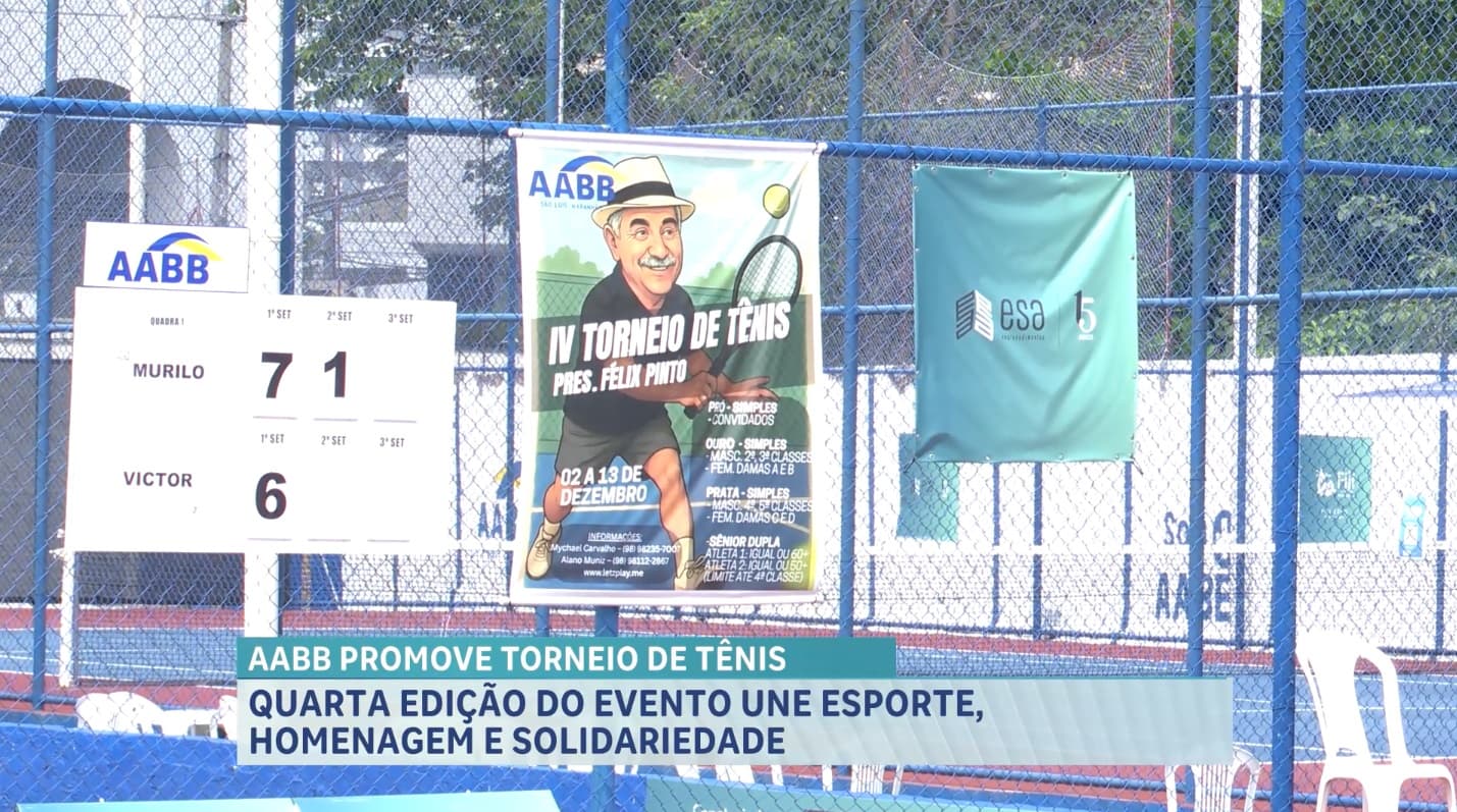 AABB promove quarta edição de torneio de tênis, em São Luís