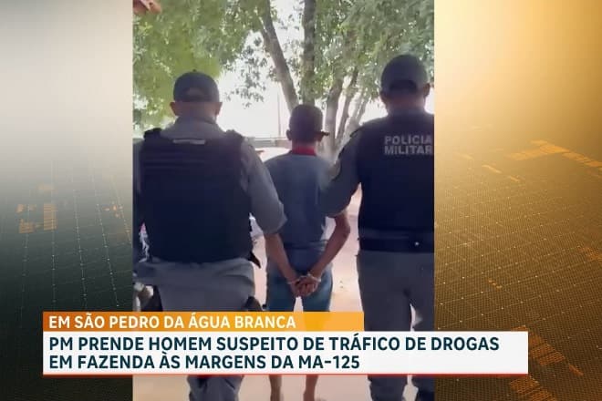 Polícia Militar apreende cocaína e prende suspeito em fazenda de São Pedro da Água Branca
